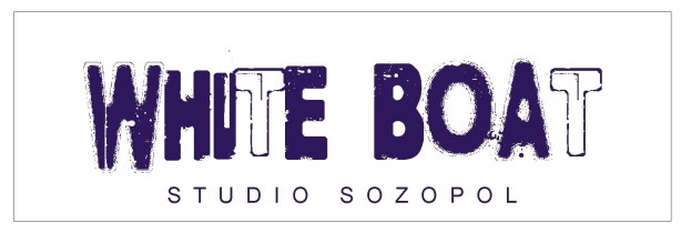 White Boat Studio Sign - Single